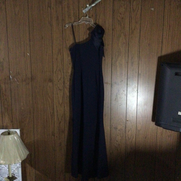 Eliza J Blue one shoulder dress with bow - Picture 3 of 6